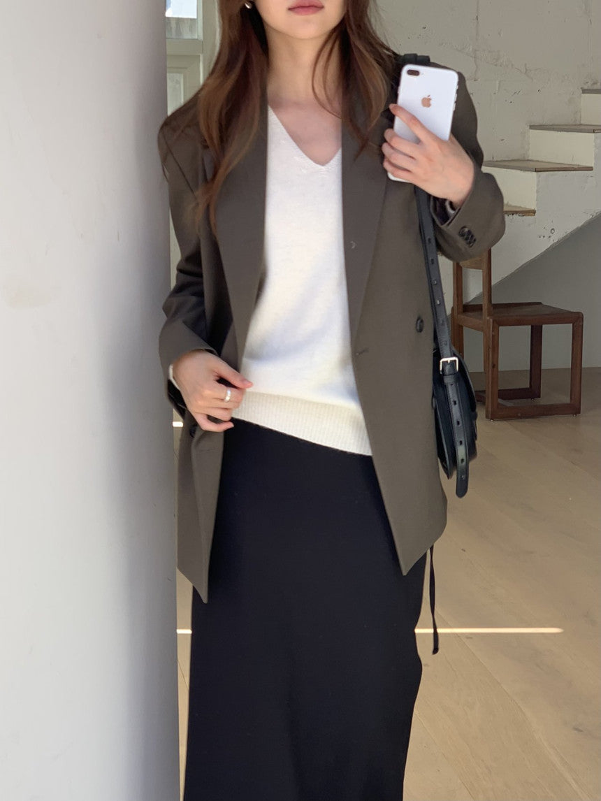 Sienna wool tailored double jacket