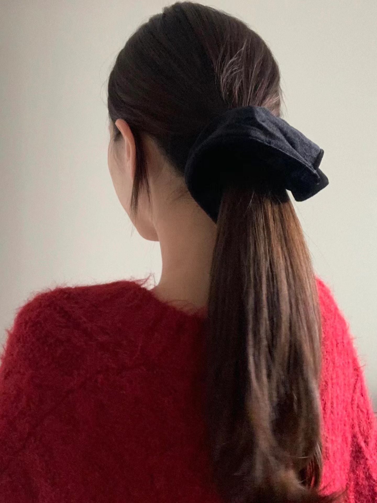 Square velvet scrunchies