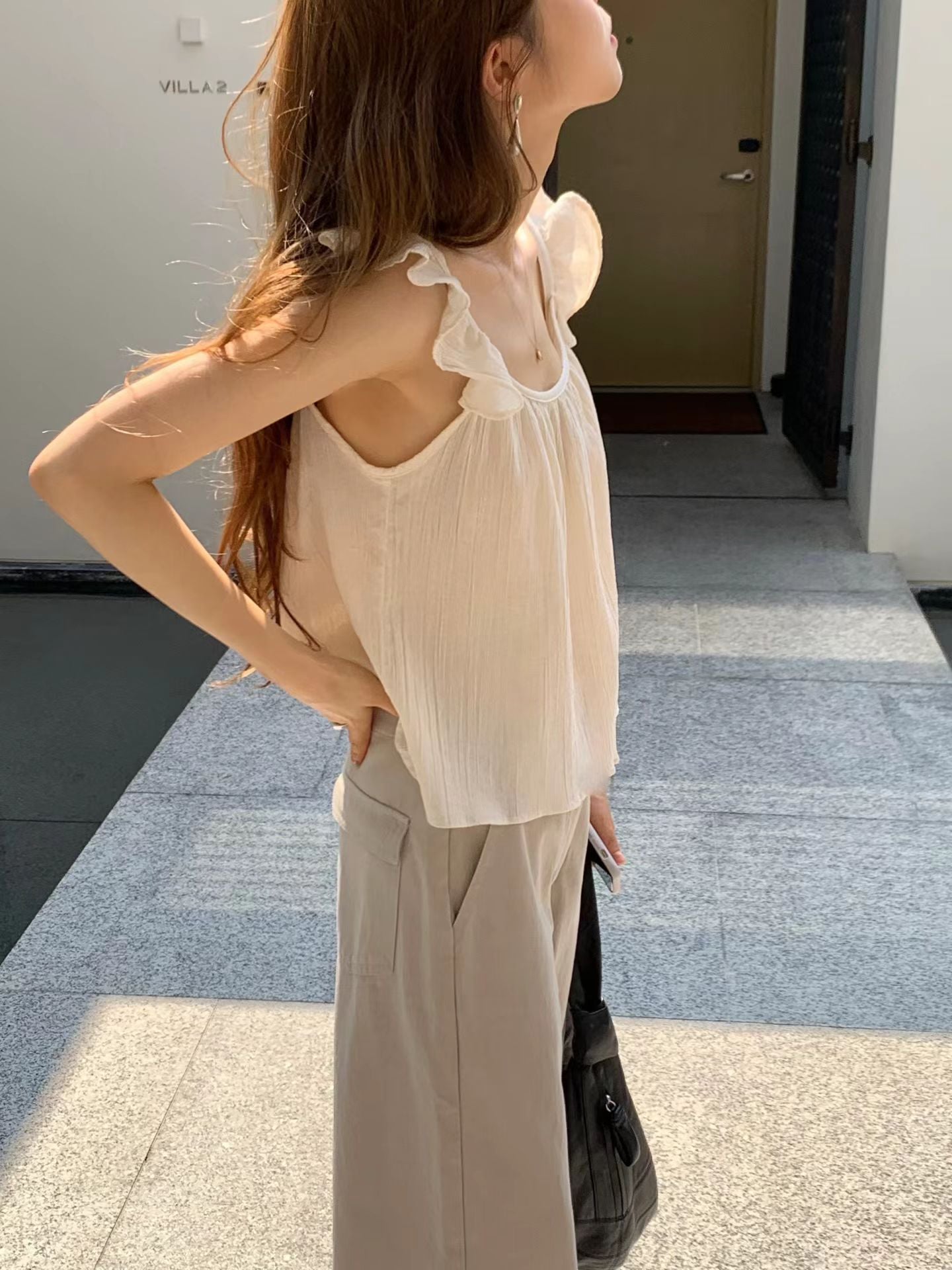 crema即納 Ounce any frill blouse-2col