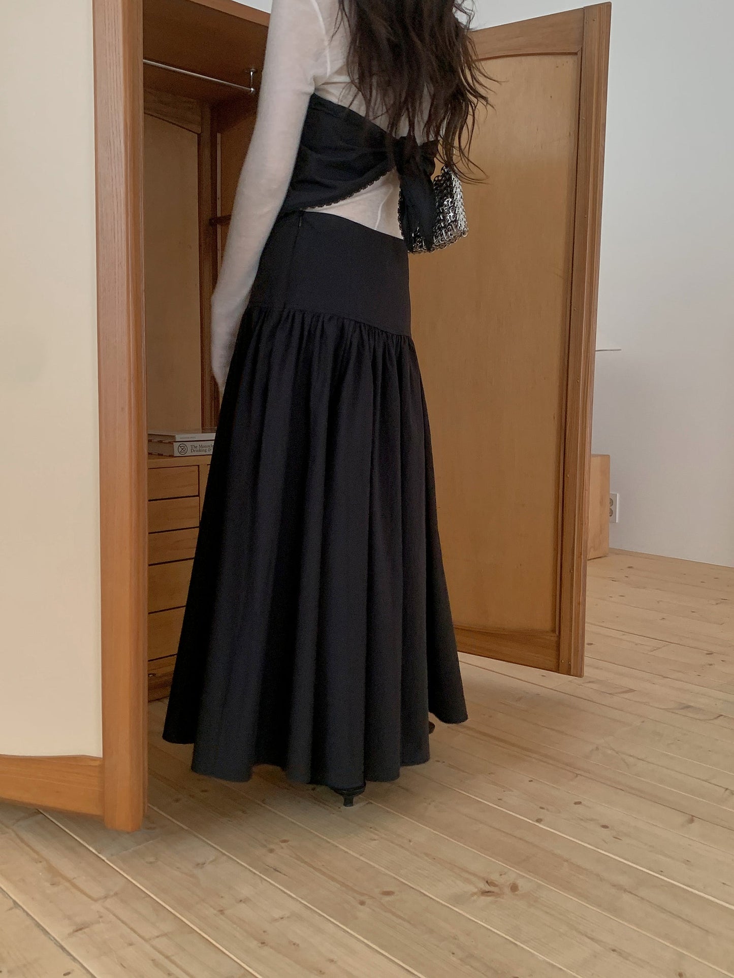 angle scarf&skirt set-2col