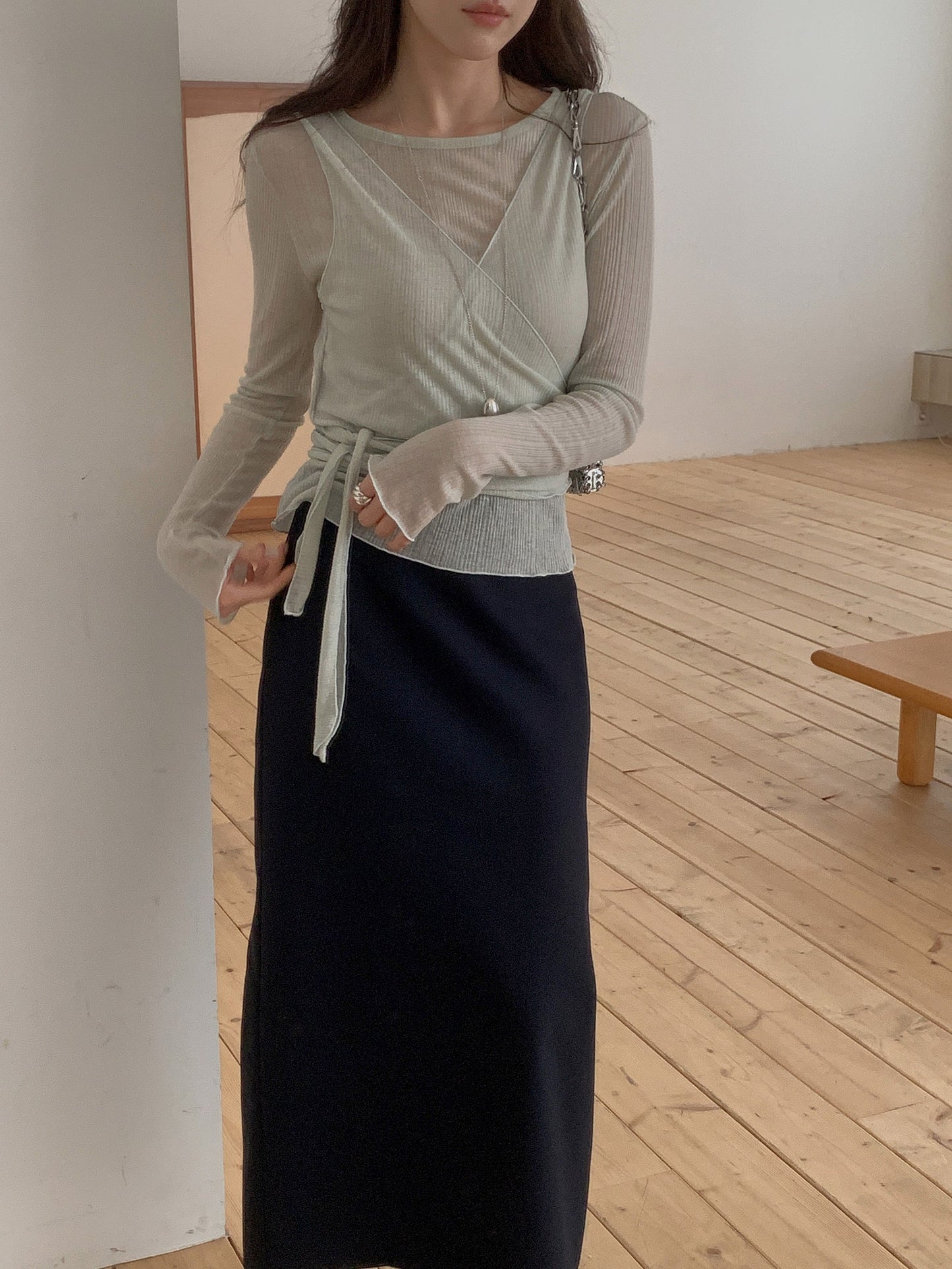 Sophie wrap vest&T set-3col