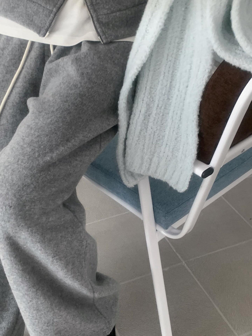 liter baby alpaca boucle muffler-3col