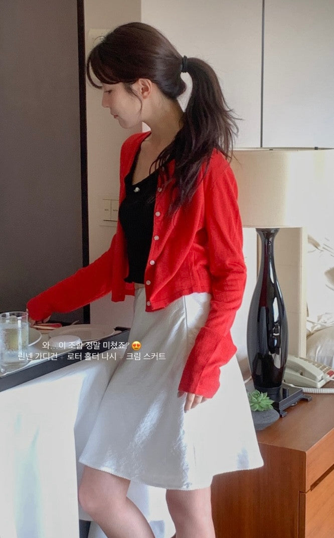 linen cardigan-4col