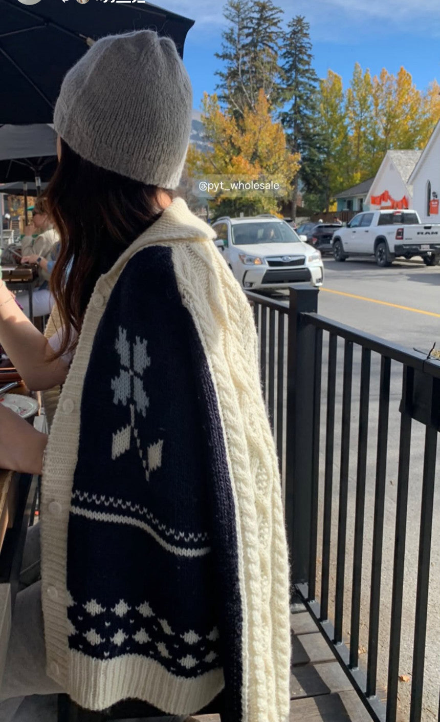 Flower kowechan knit-2col