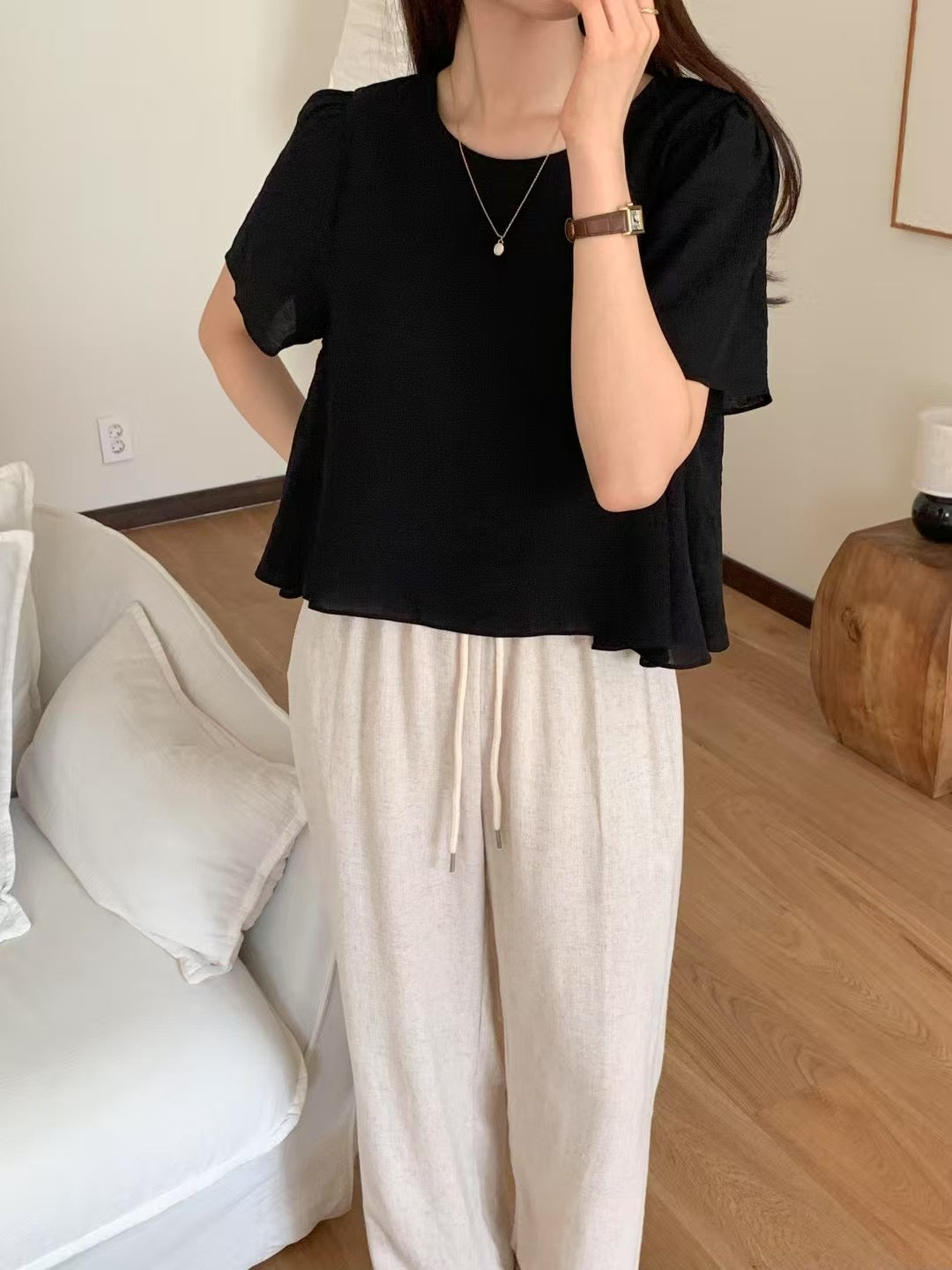 Mur half blouse-3col