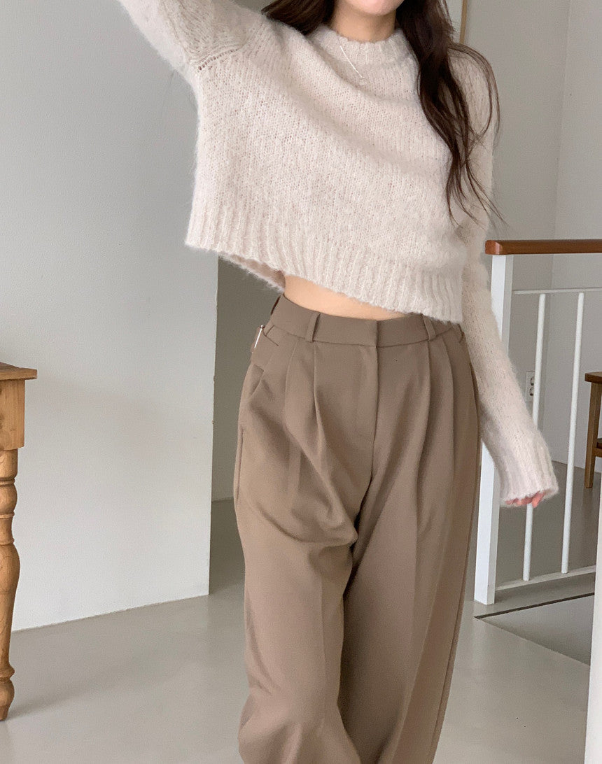 beige即納 Move alpaca knit-4col