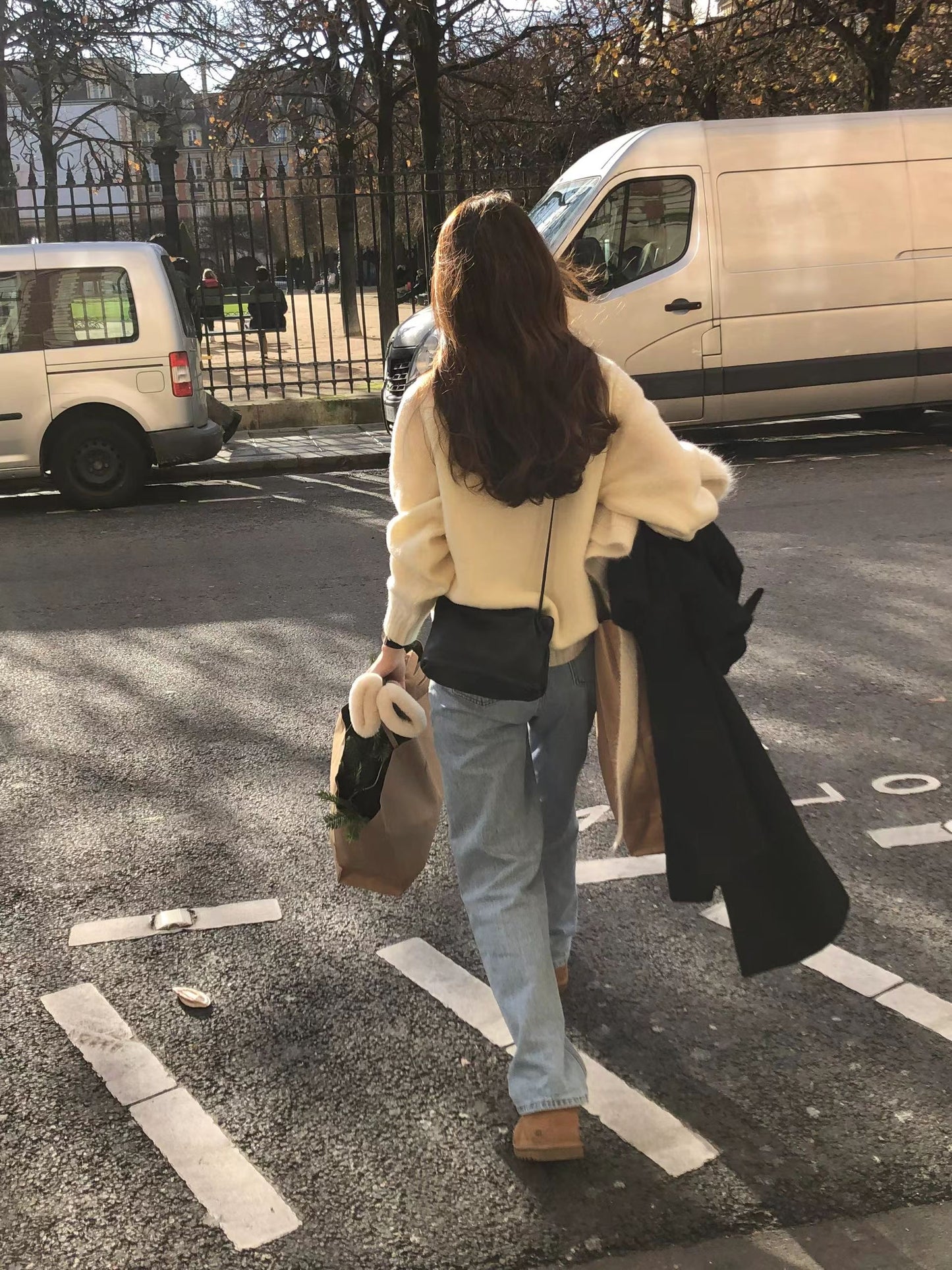 Ounce rosy brush shagidog knit-3col