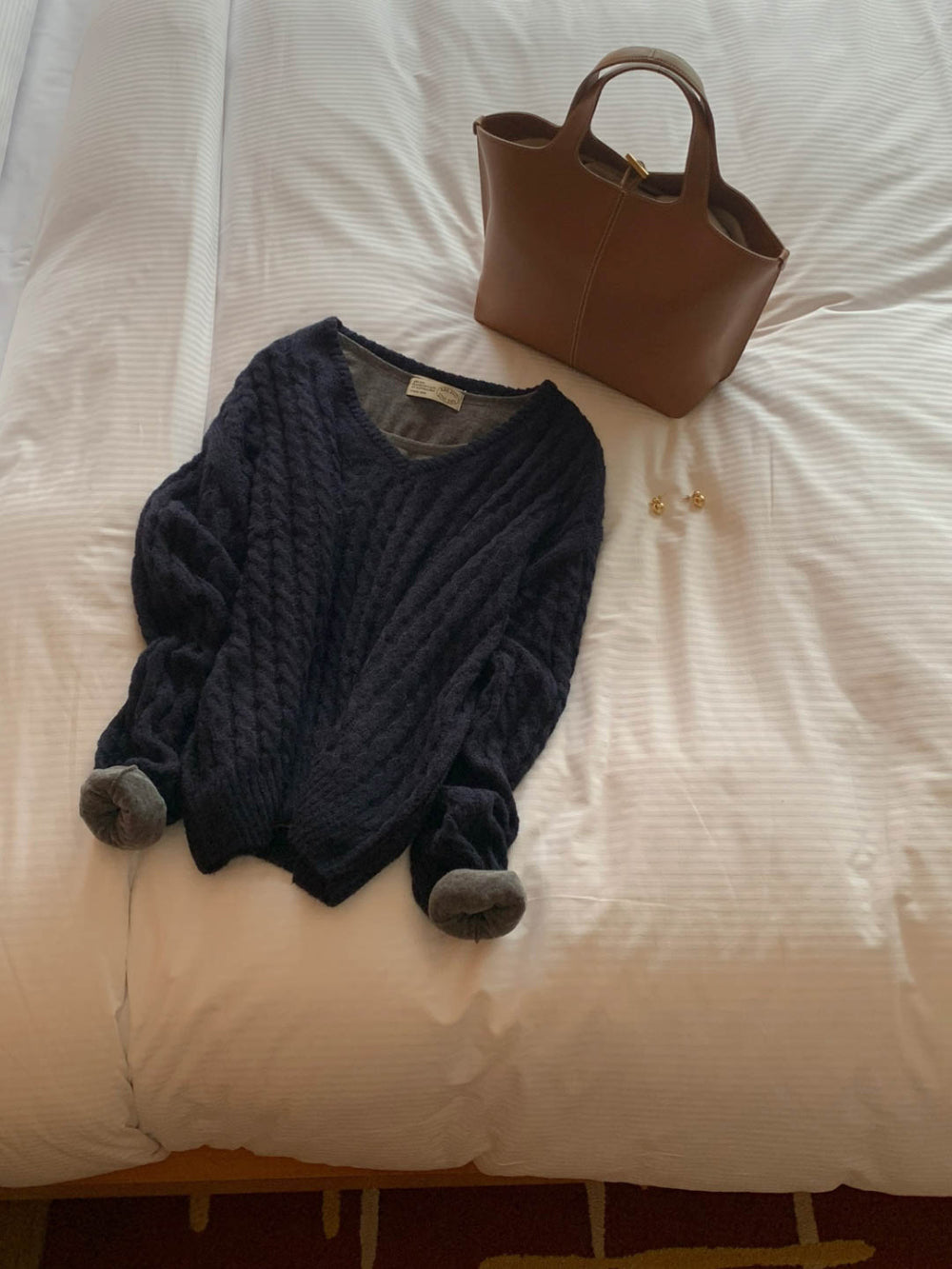 soft v-neck knit-5col