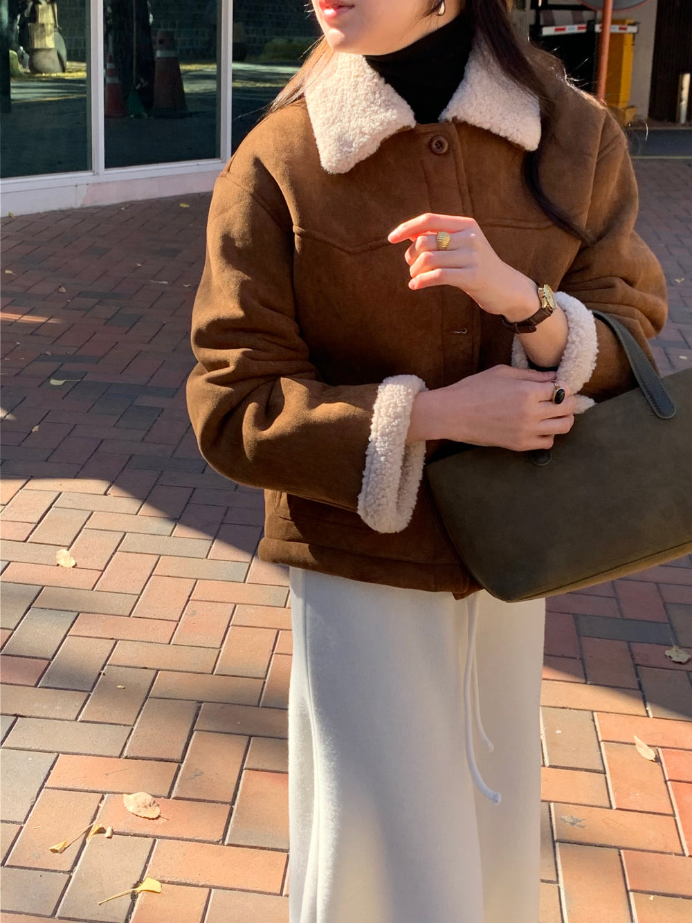 wool maxi skirt-3col