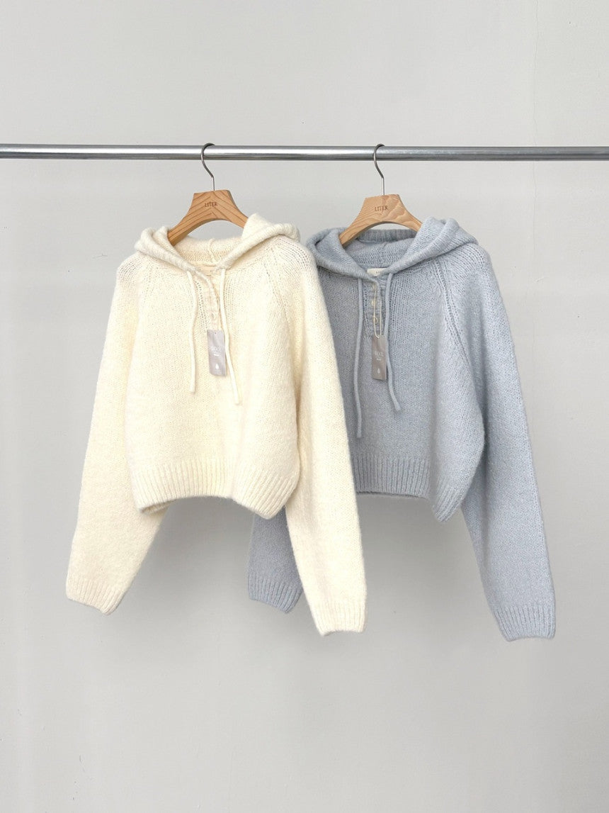 liter momo alpaca hood knit-2col