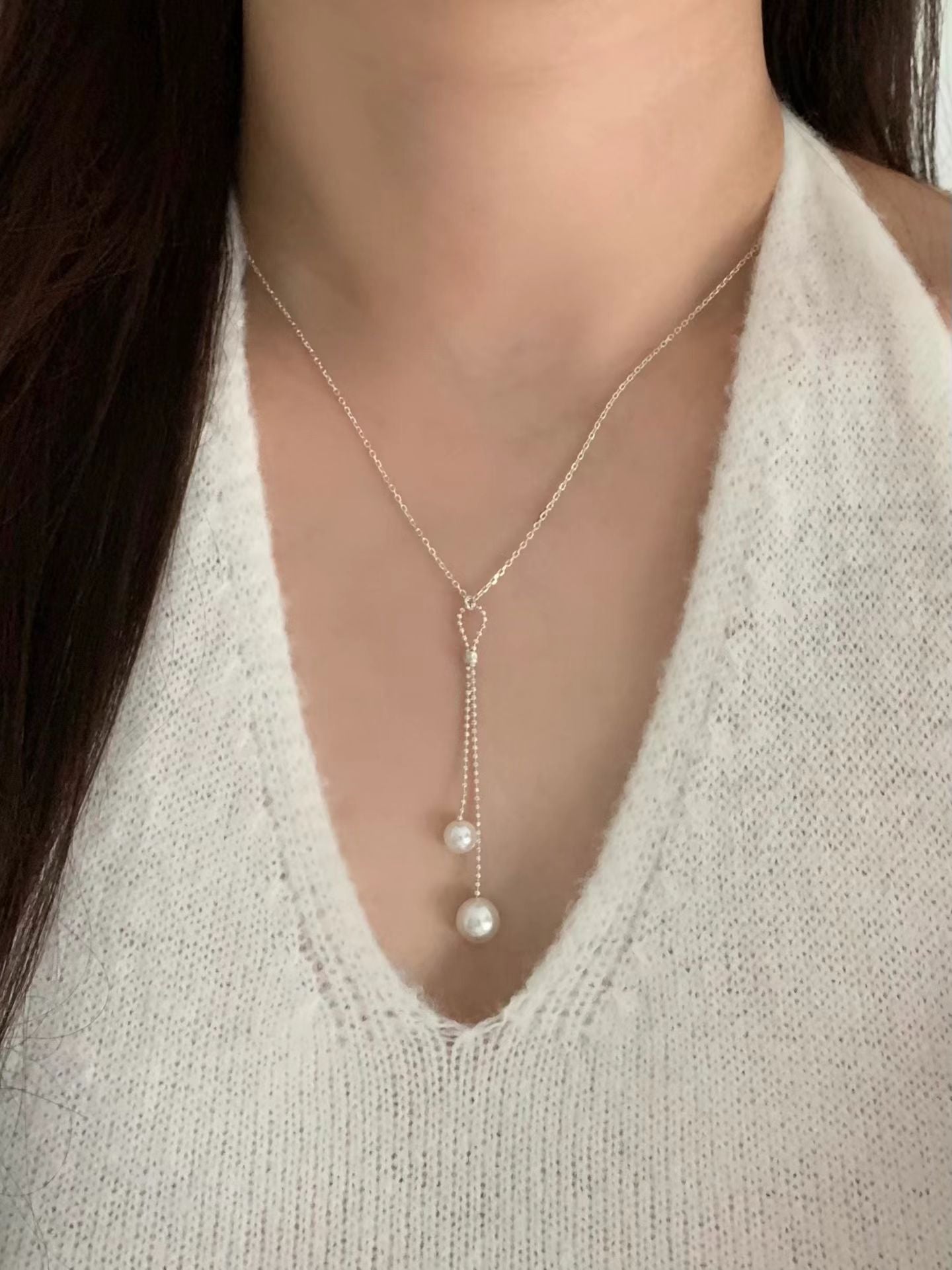 Swal Pearl Drop Necklace