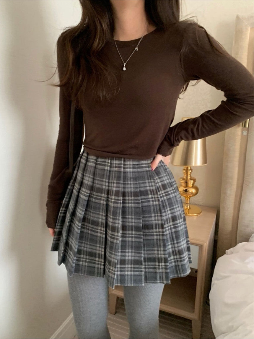 Check alo skirt-2col