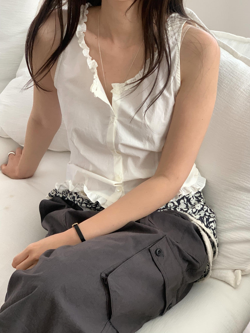 frill sleeveless-3col