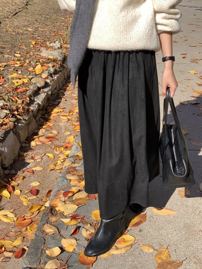 Rue suede flare skirt