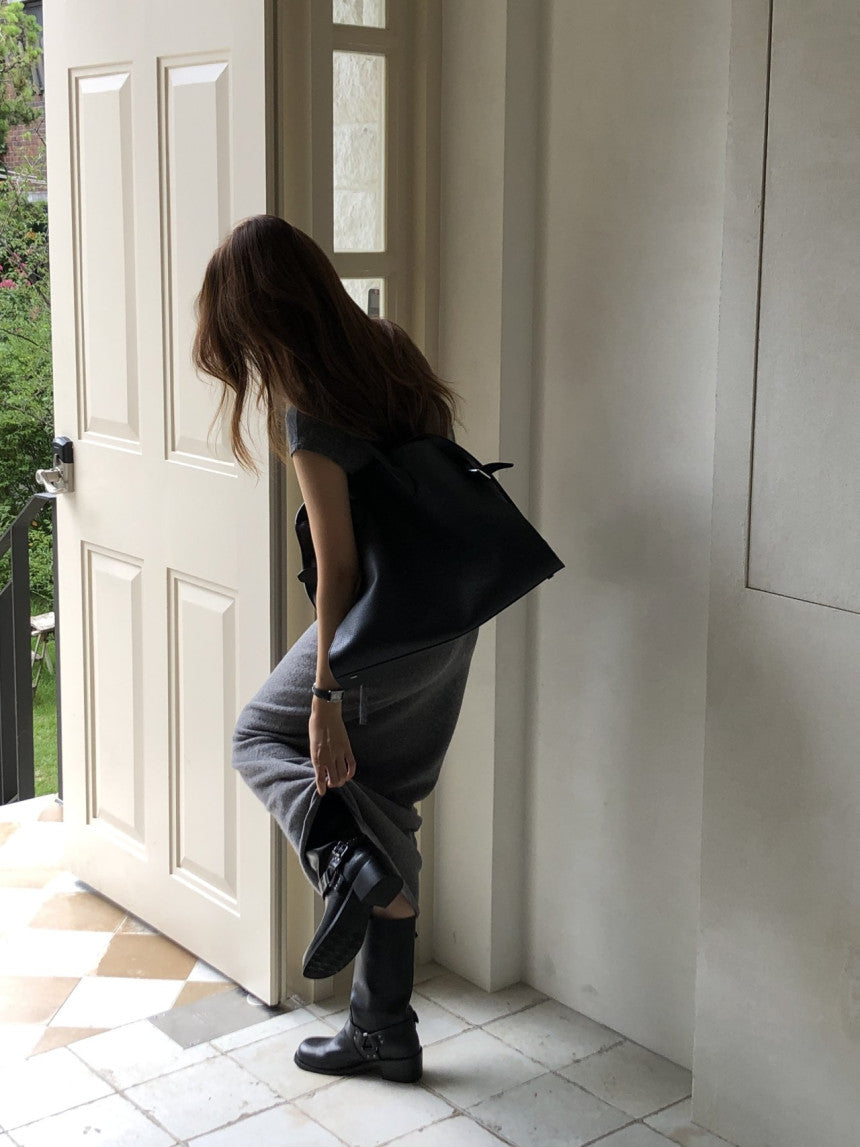 Amel wholegament cashmere knit skirt-3col