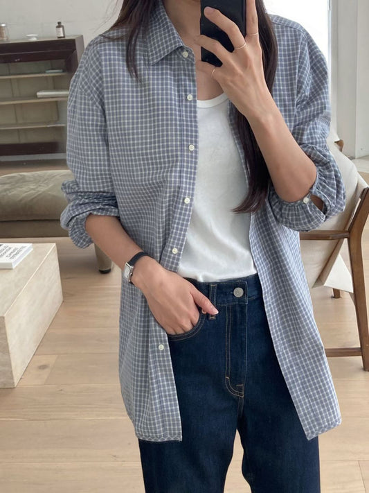Lowdon check shirt-2col