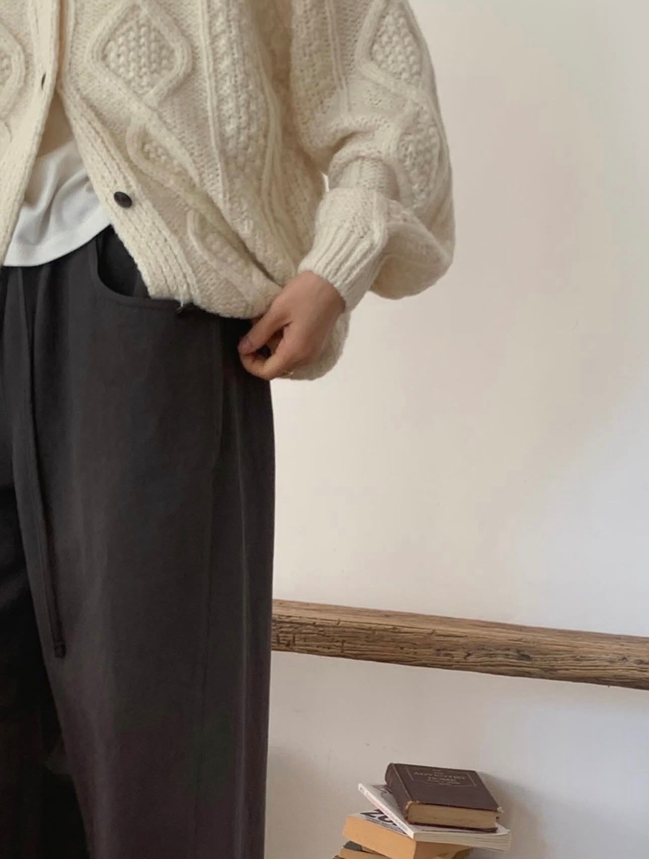 liter dover peach gimo bandding pants-2col