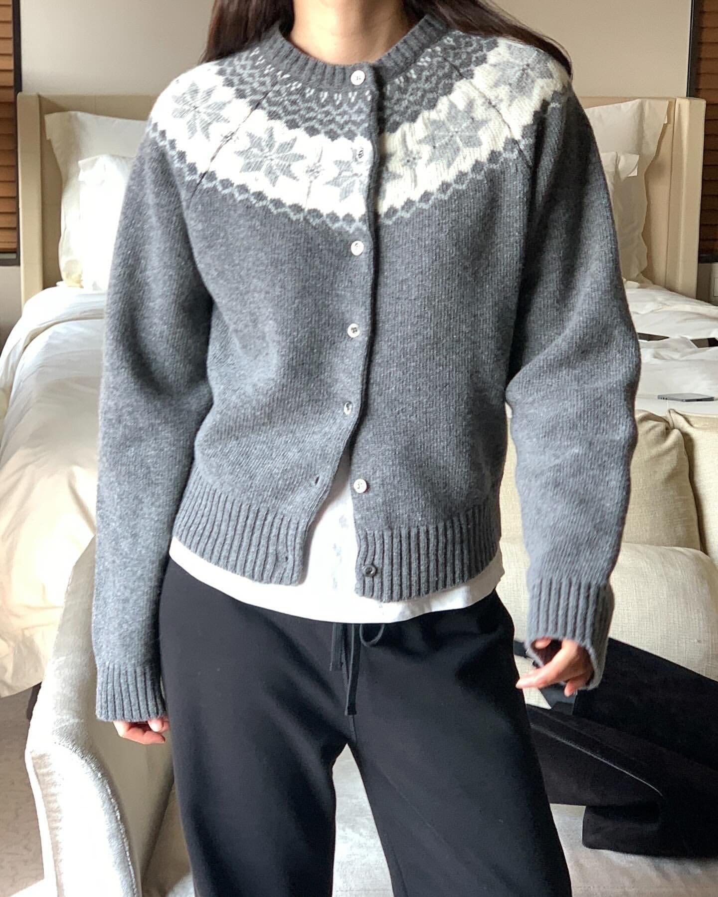 Otaru snowflake jagad cardigan-2col