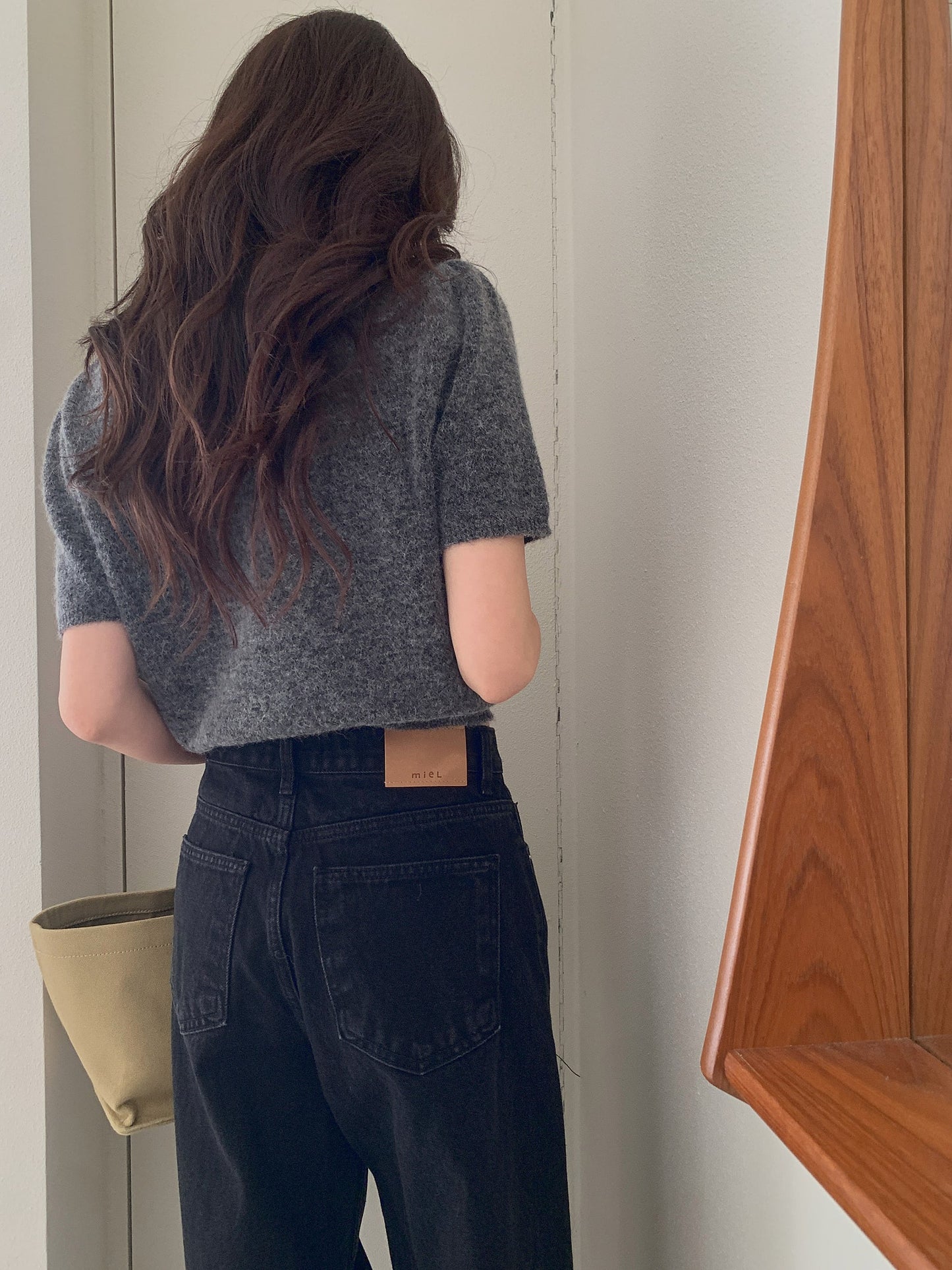 black wide denim