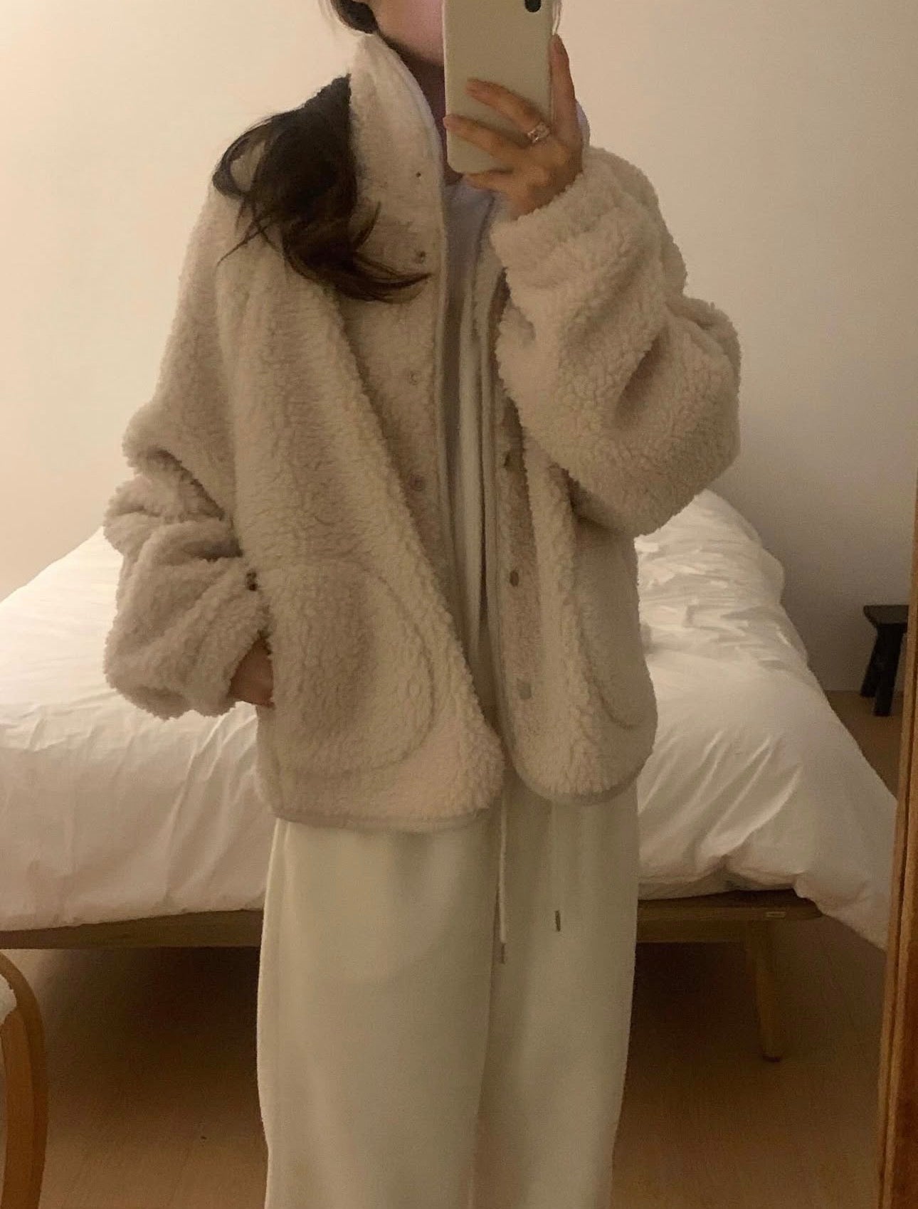 liter teddy searing fleece jumper-2col