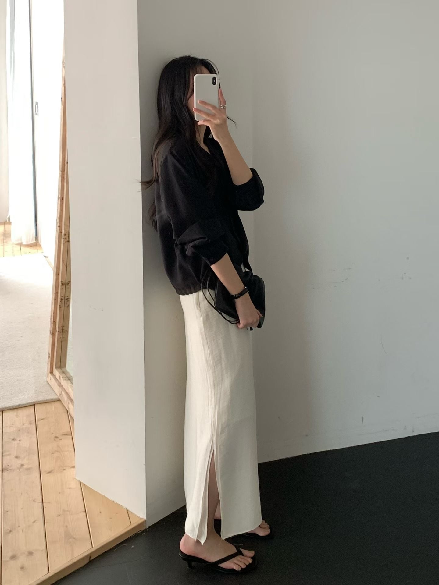 wind string blouse-3col