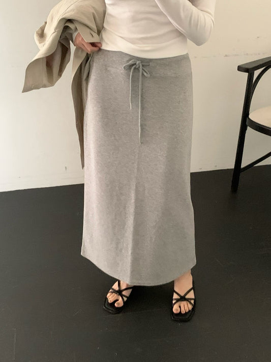 Eddie banding long skirt-3col