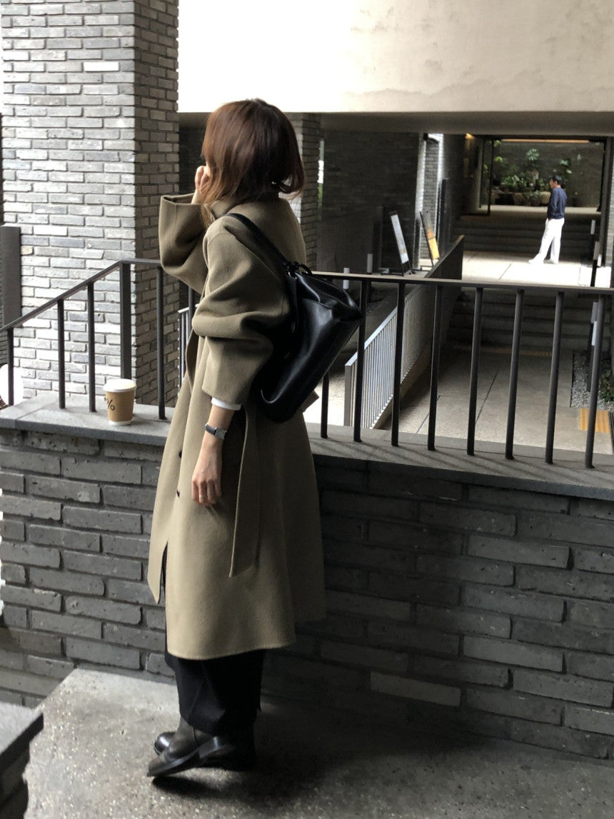 Noel high neck handmade coat-2col
