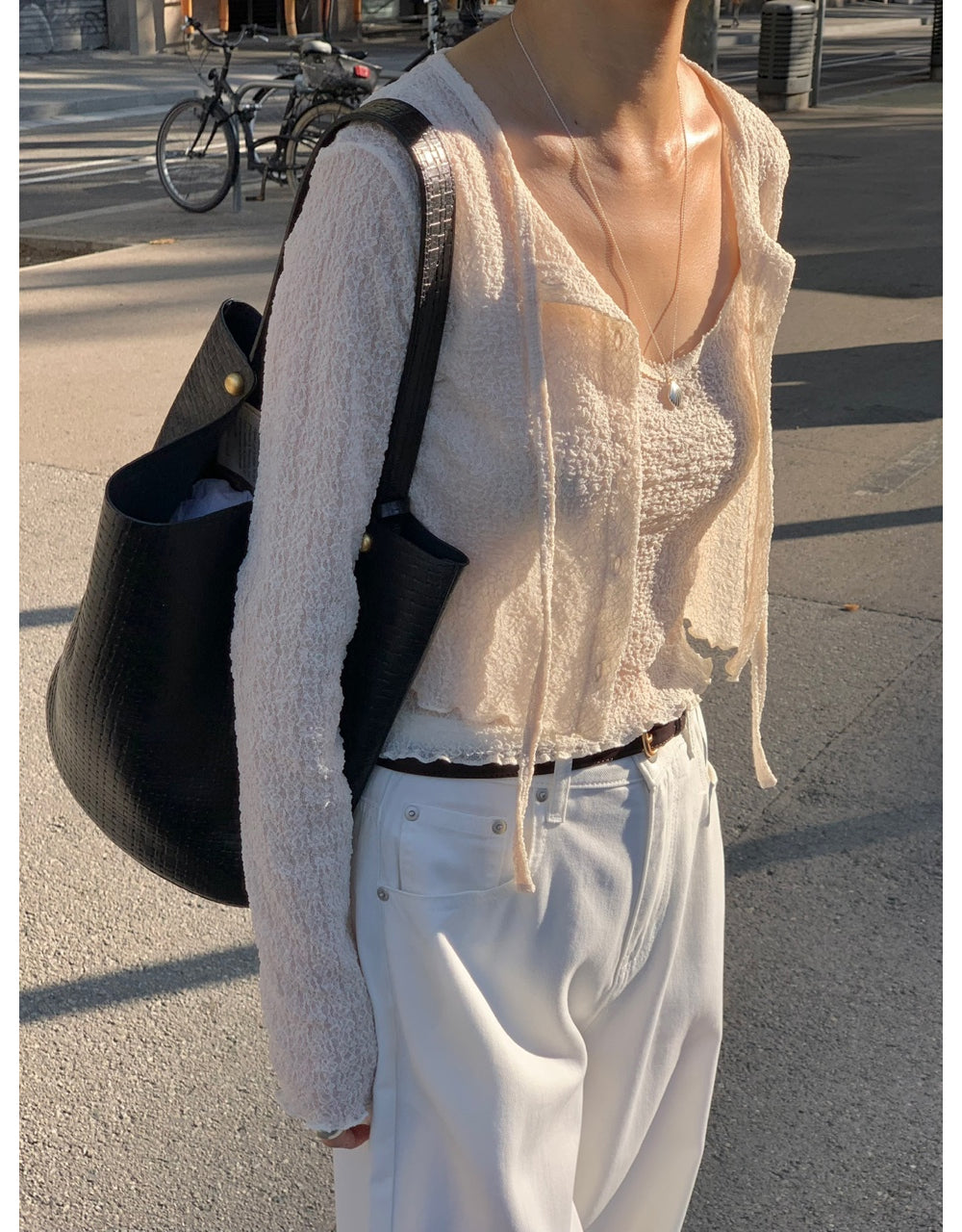 Twin sleeveless&cardigan set-3col