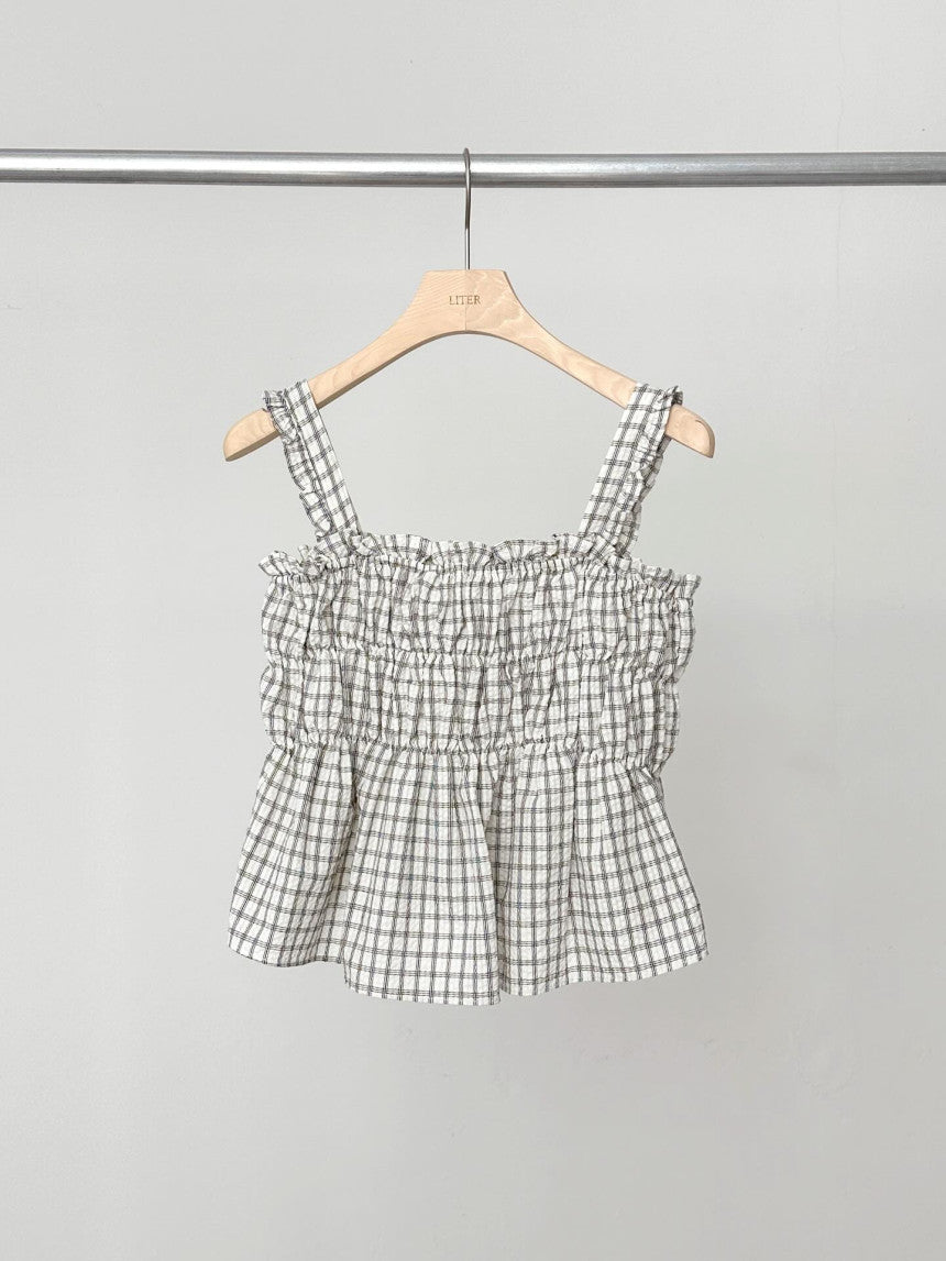 liter blanc check blouse