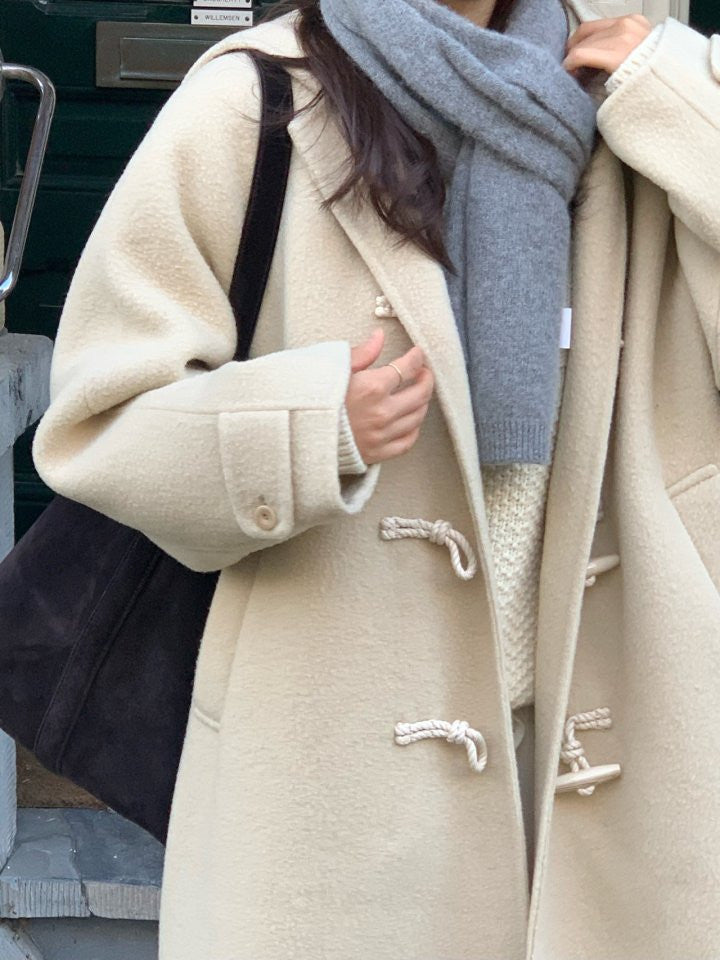 Barnet hood duffle handmade coat-2col