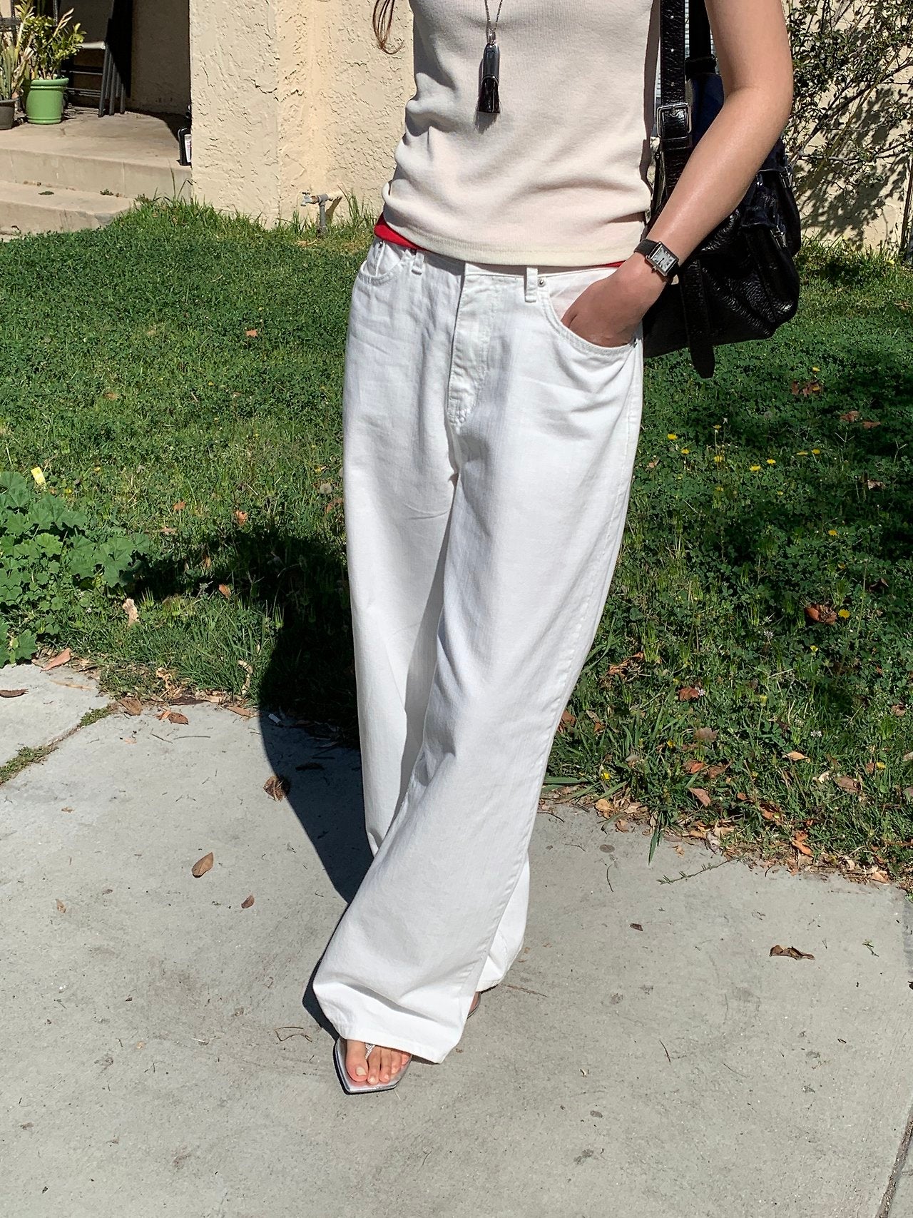 Bern linen long wide denim