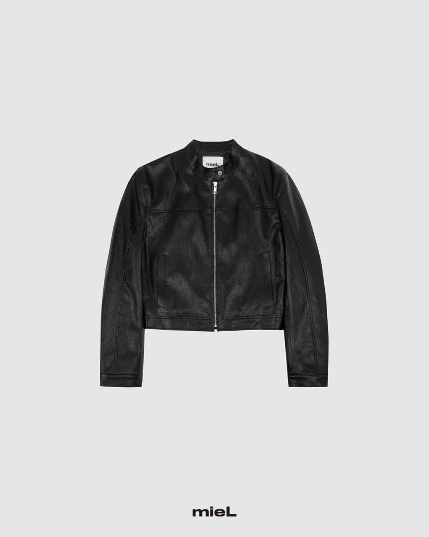 Ballen leather jacket-2col