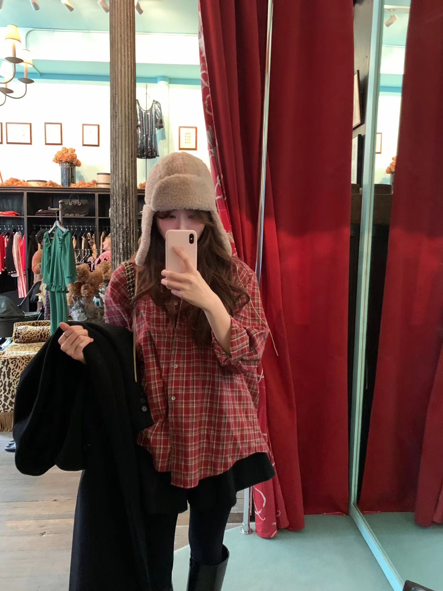 Ounce liden check shirt-2col