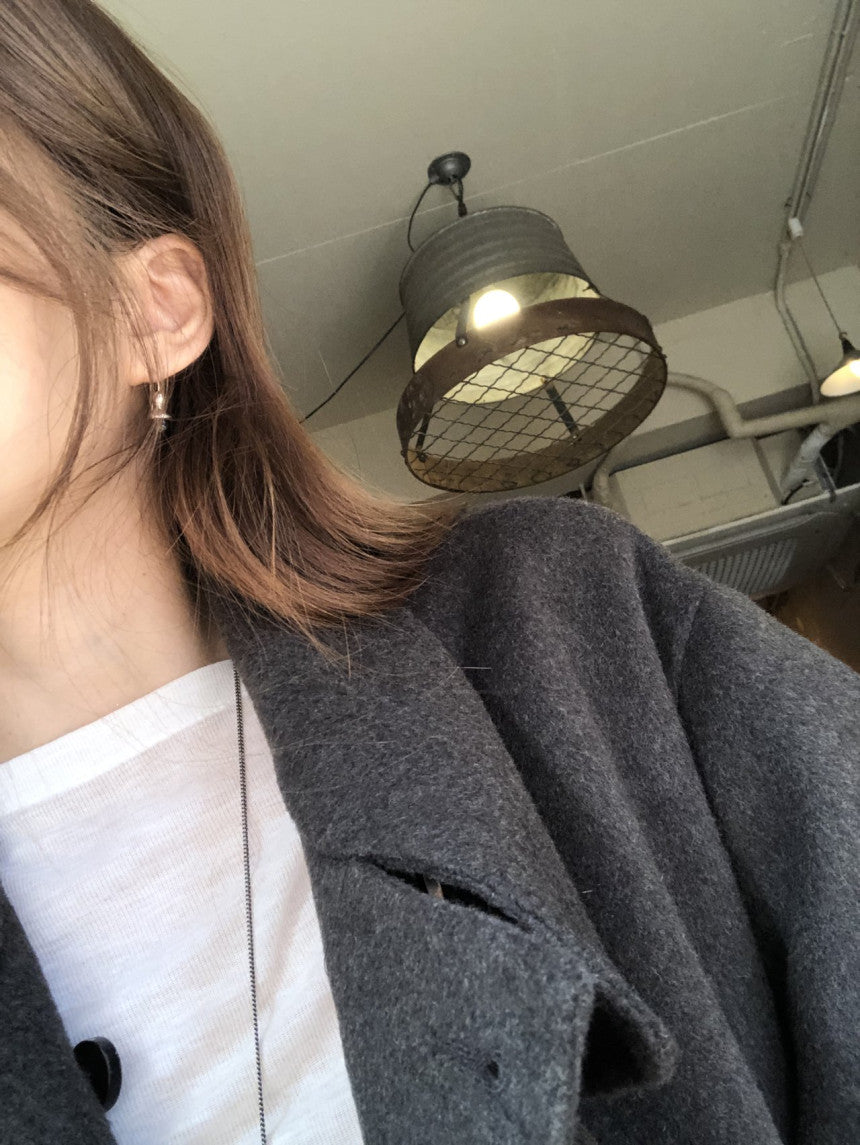 Noel high neck handmade coat-2col