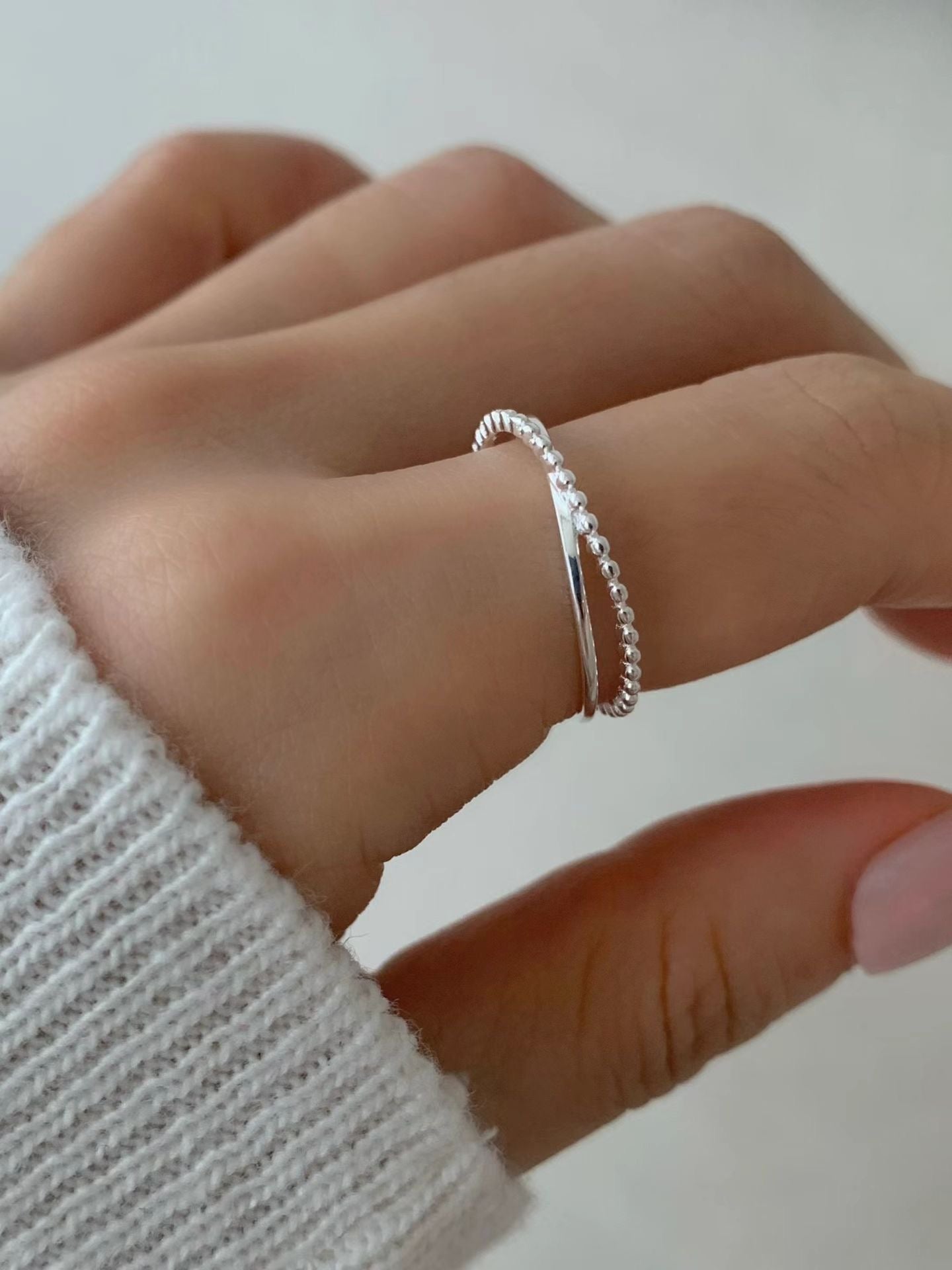 Duo Two Line Opening Ring