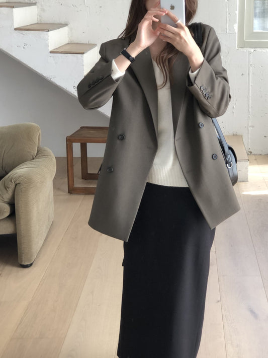 Sienna wool tailored double jacket