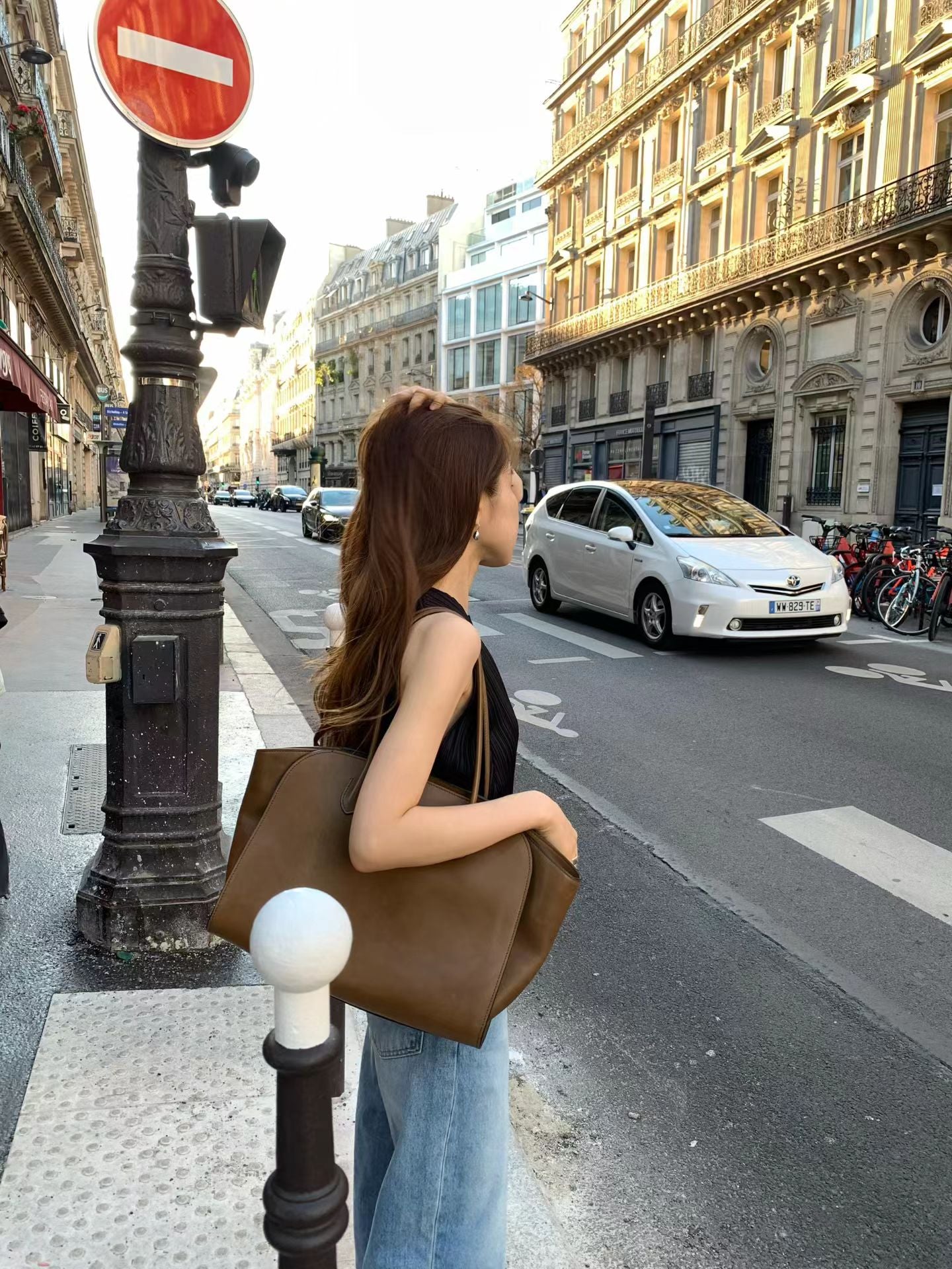ivory即納 Ounce round pleated sleeveless-3col