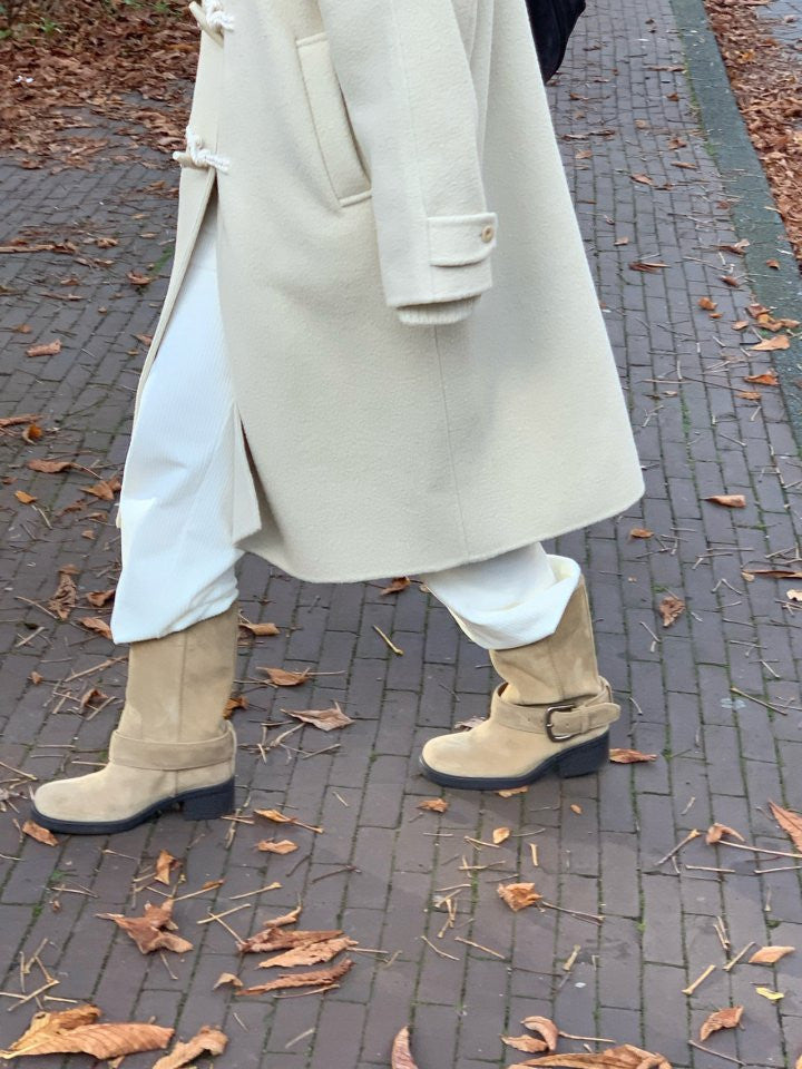 Barnet hood duffle handmade coat-2col