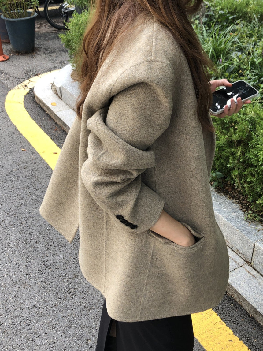 Adele meribo wool handmade jacket-2col