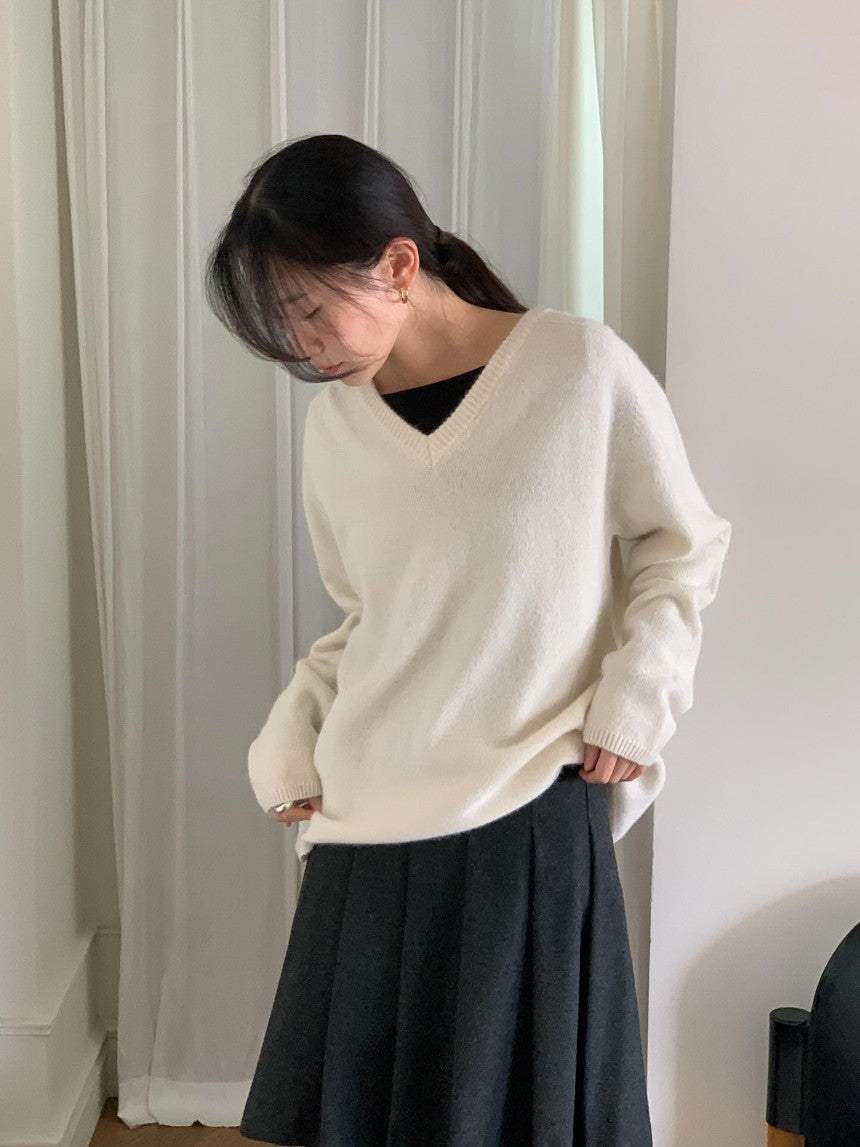 Cashmere airy knit-5col