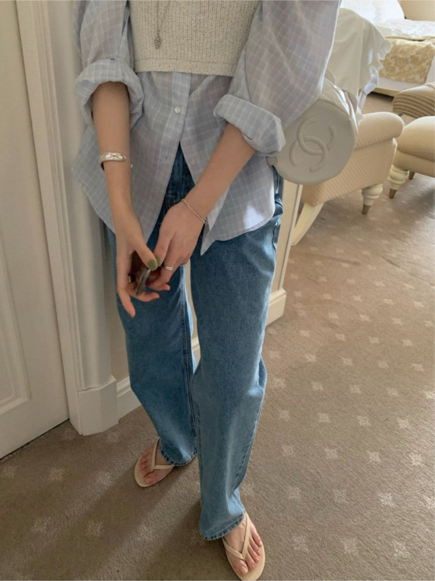 xxs,xs,s即納 Ocean straight denim/ショート丈あり
