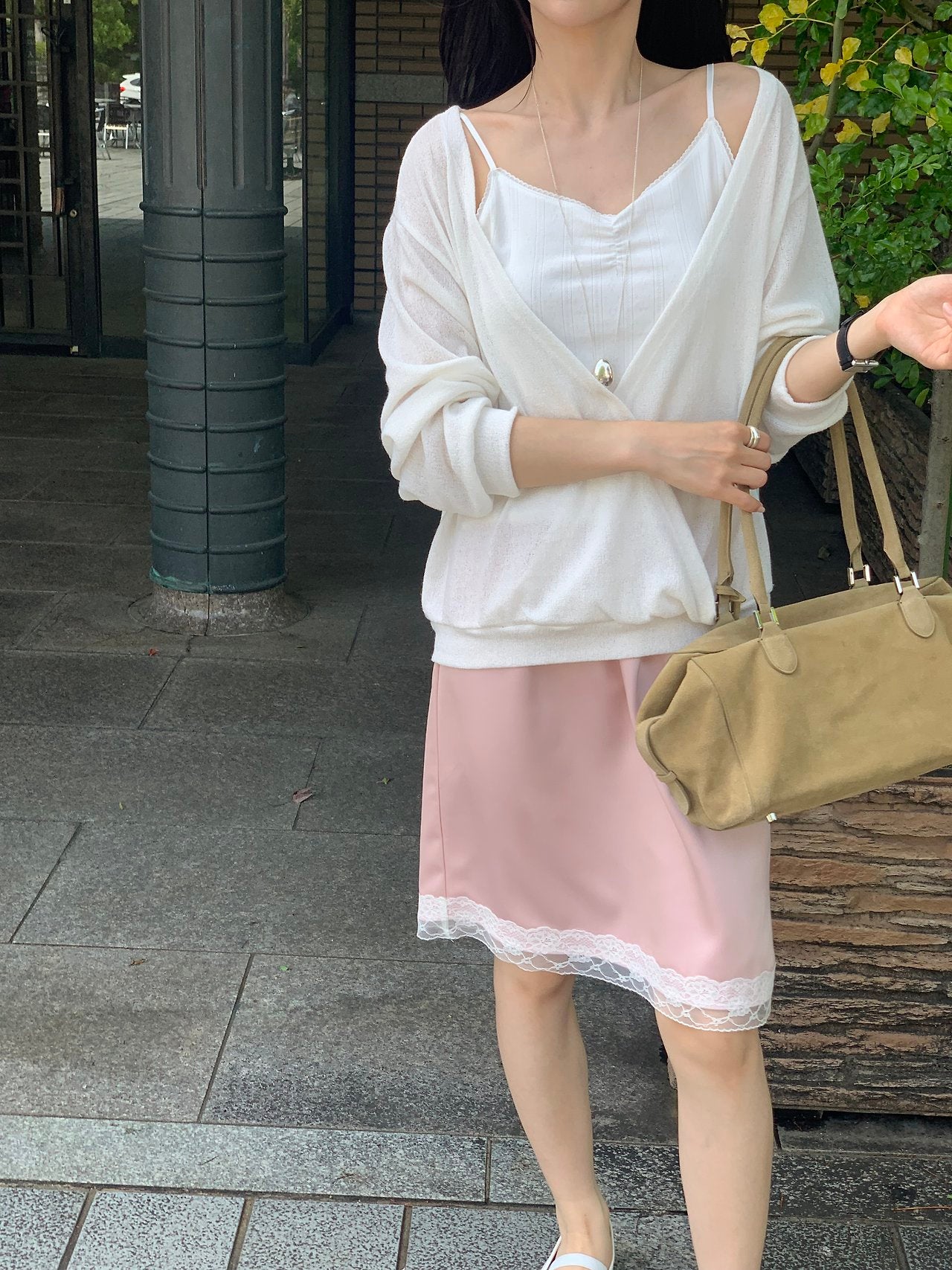 Elina linen deep V-neck knit-3col