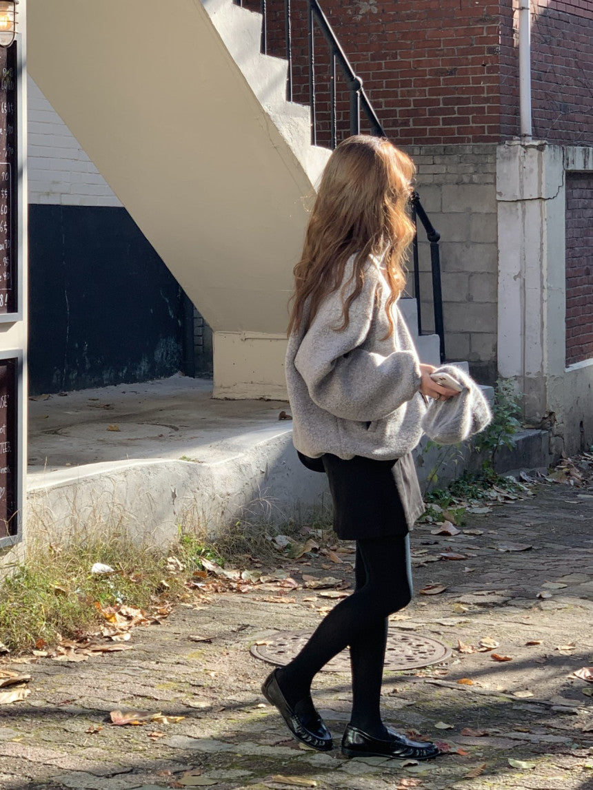 Cris fine wool dumble zip up jumper-3col