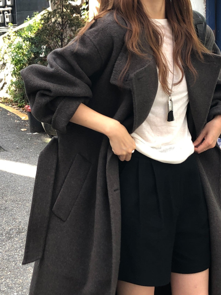 Noel high neck handmade coat-2col