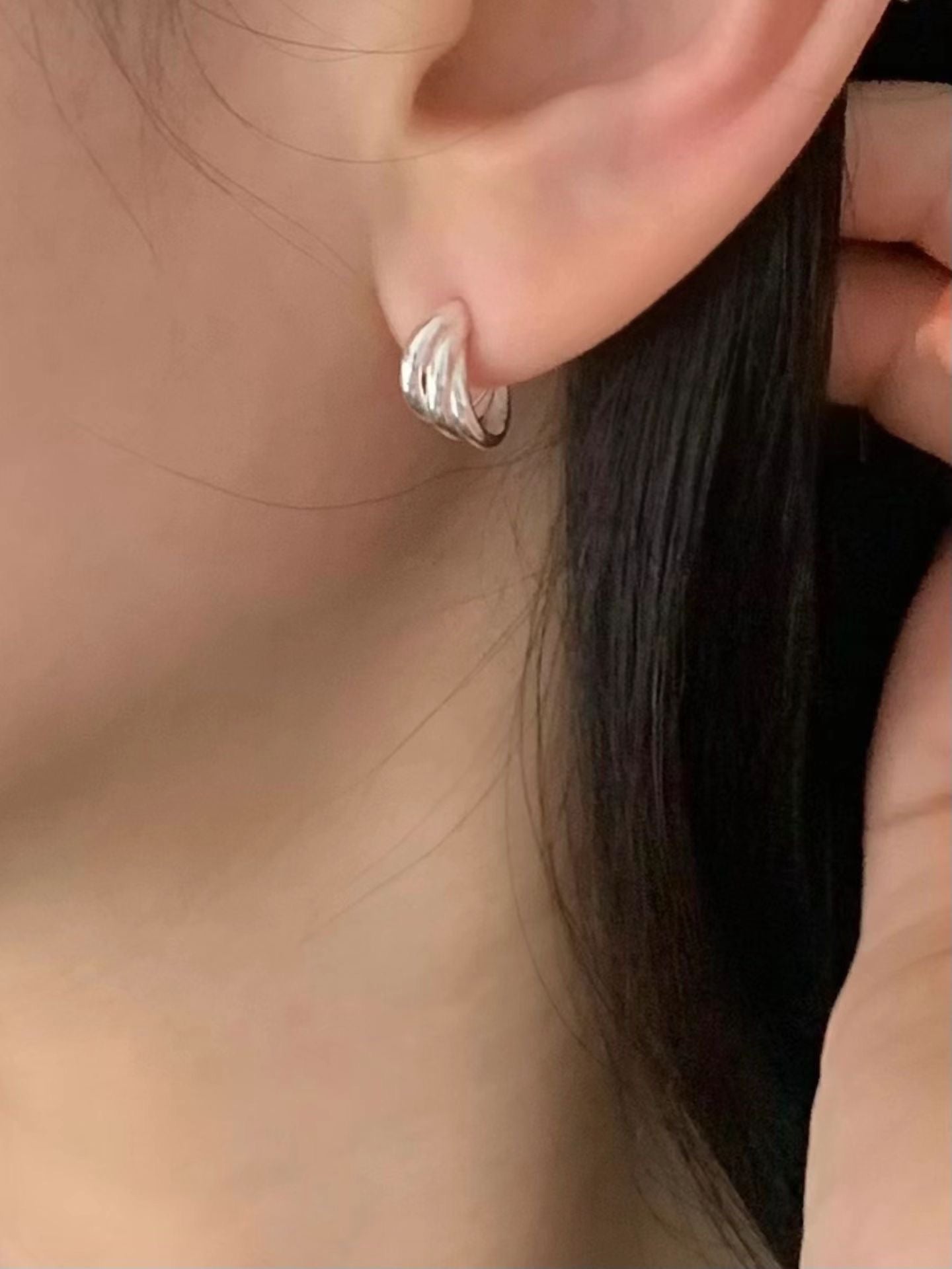 Three-ring earrings