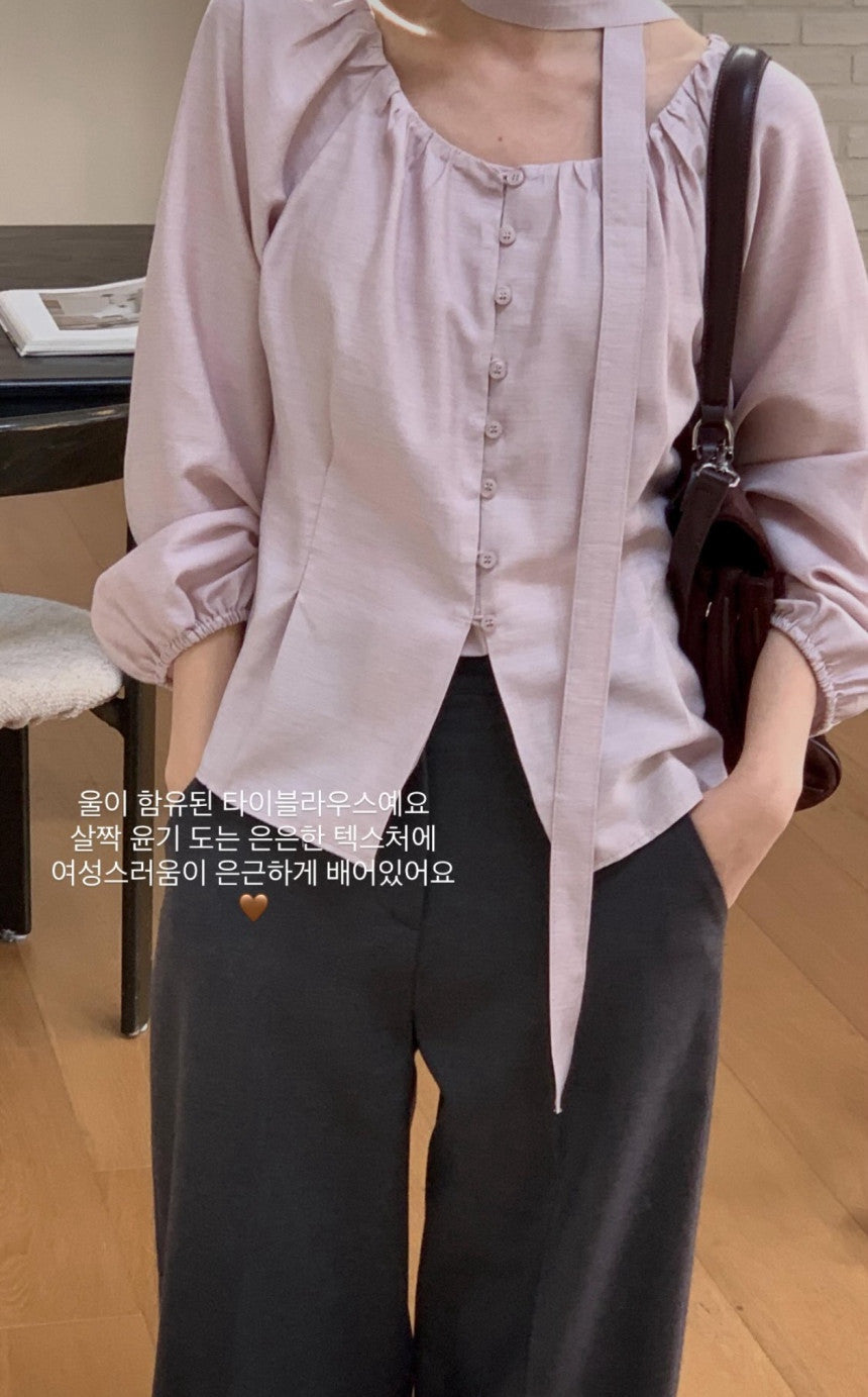 Mute wool blouse-4col