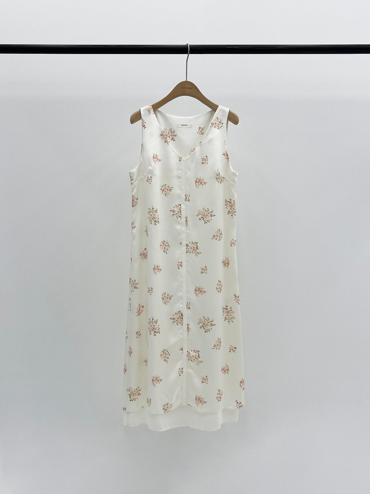 Rosy flower midi layered onepiece