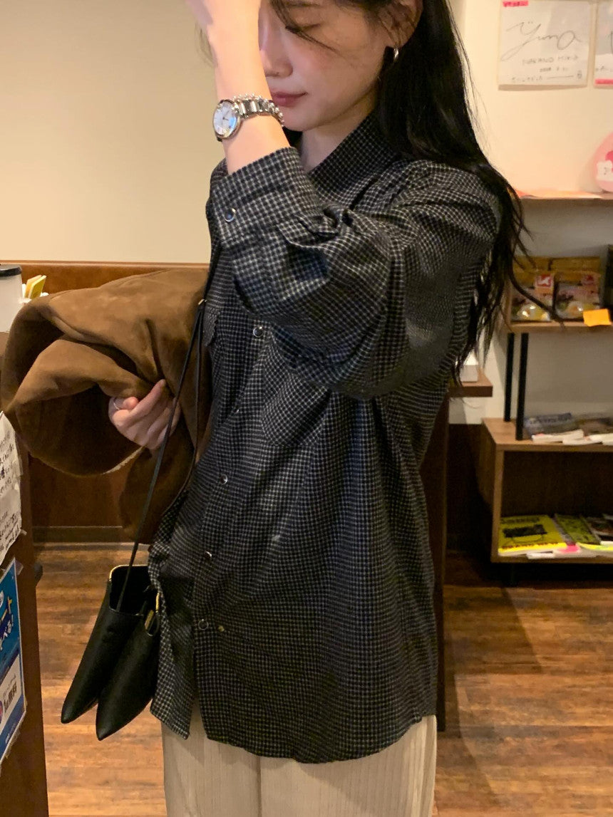 Jade check shirt-3col