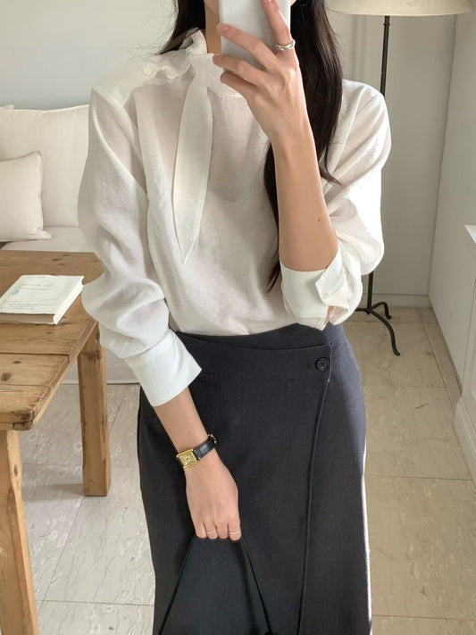 bins tie blouse-2col