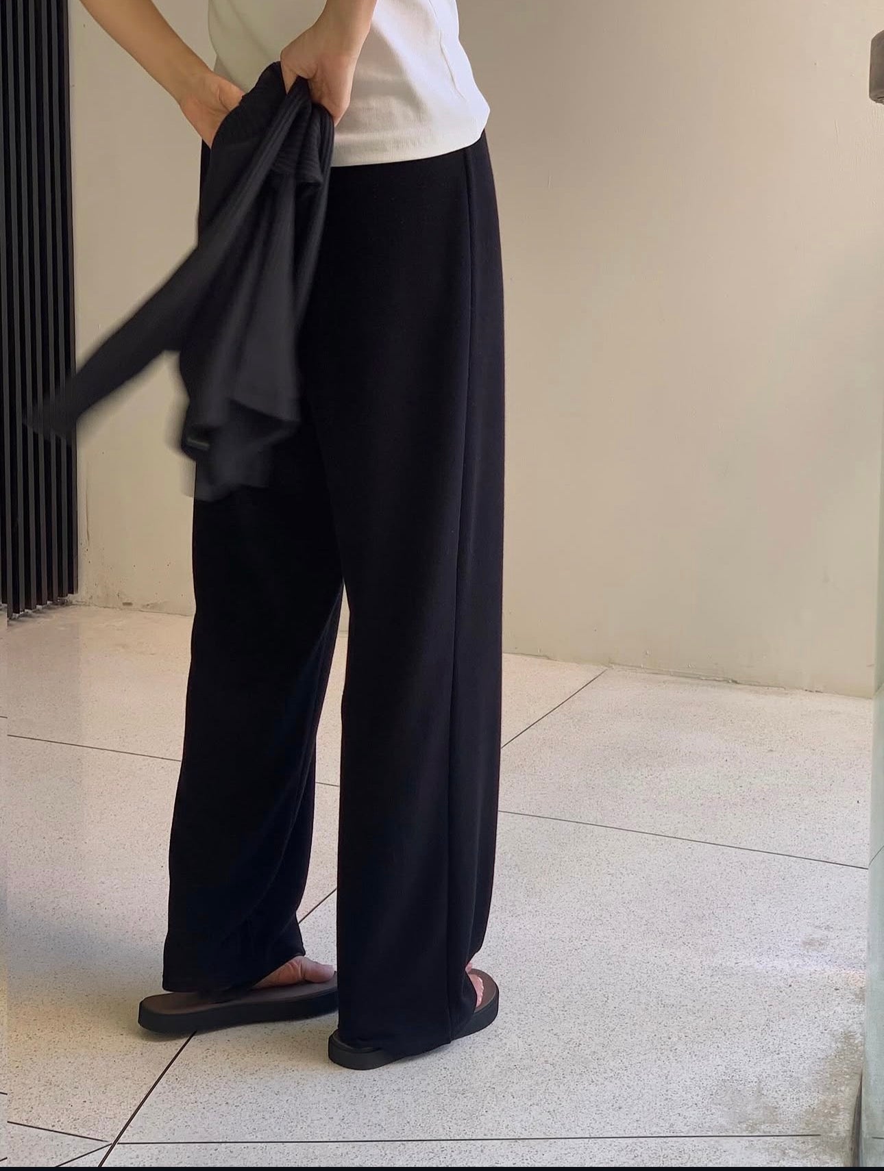 liter lounge air staight pants-3col